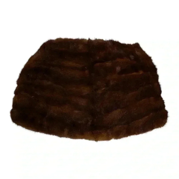 Mink stole with large button closure,beautifully lined vintage - Picture 3 of 4